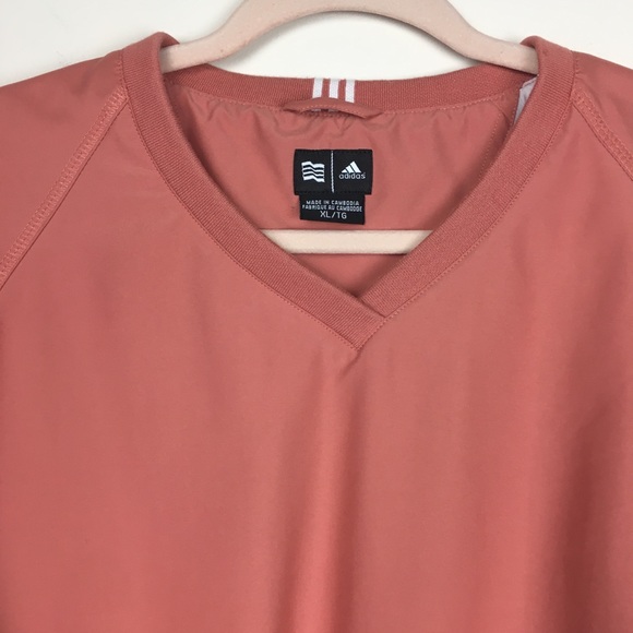 🛍 Adidas Coral V Neck Pullover Jacket size XL - Picture 2 of 7